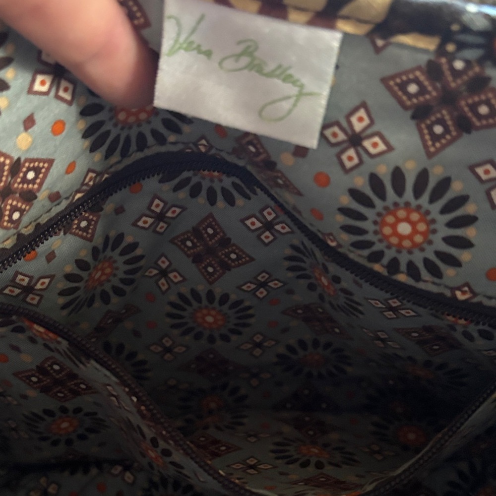 Vera Bradley Floral Patterned Brown Crossbody Bag - Picture 4 of 7
